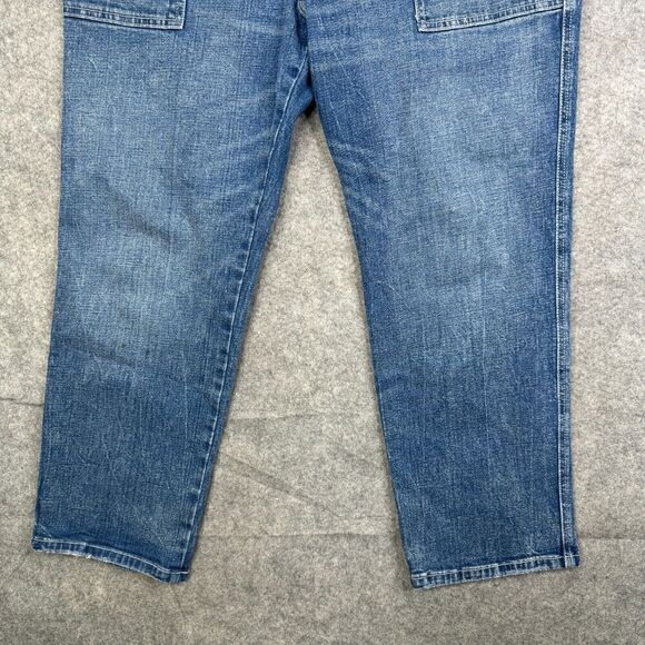 Abercrombie & Fitch Jeans Ultra High Rise Straight Womens 32/14R Blue Denim - Picture 3 of 11